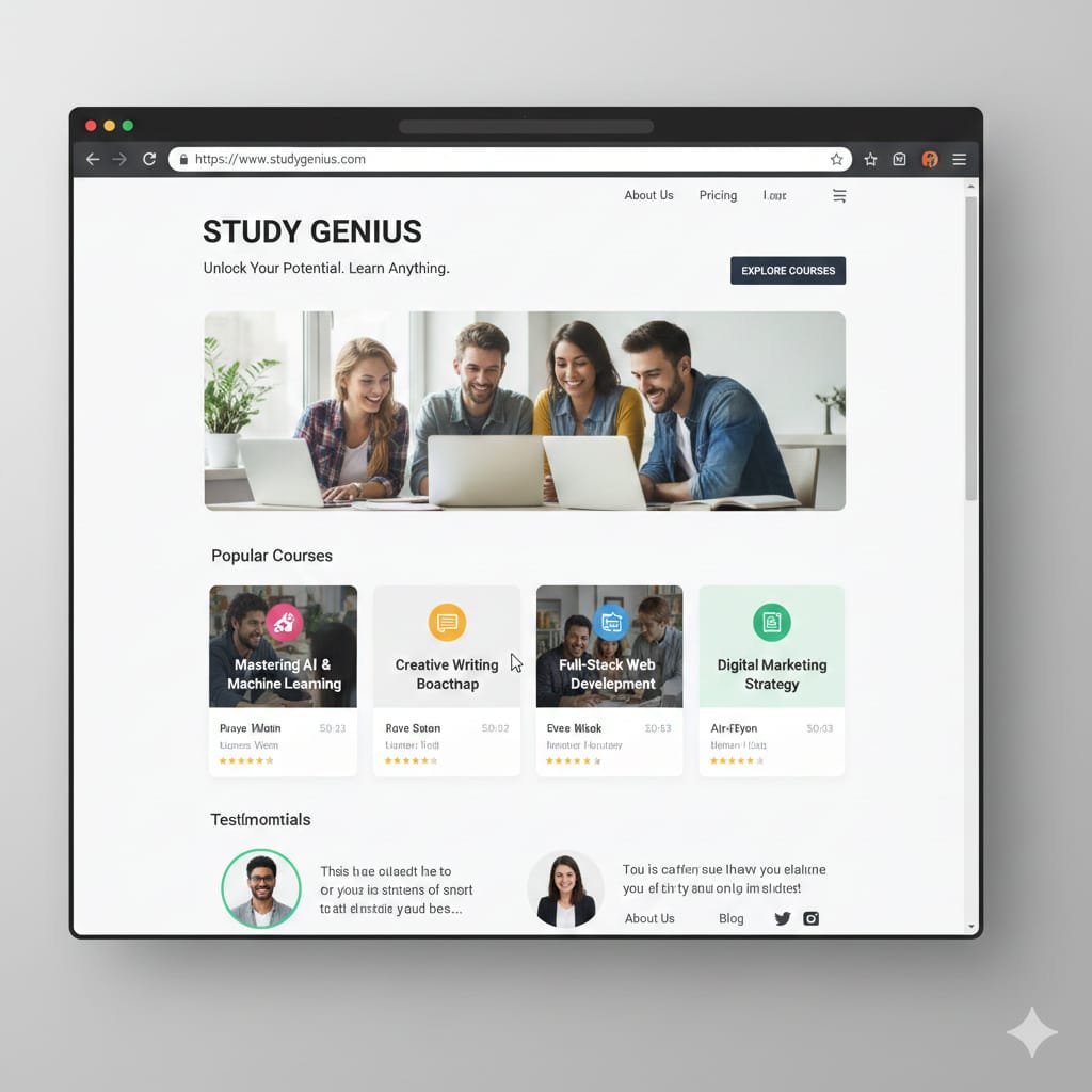 موقع تعليمي احترافي ومتكامل